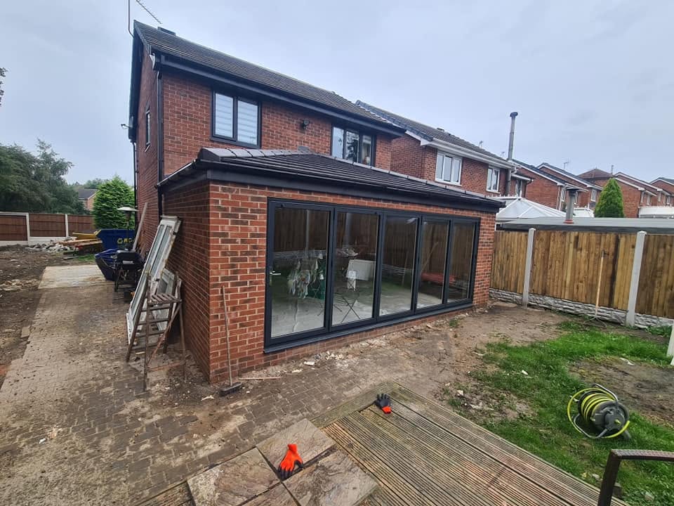 Extension renovation with consistent re-coloured finish